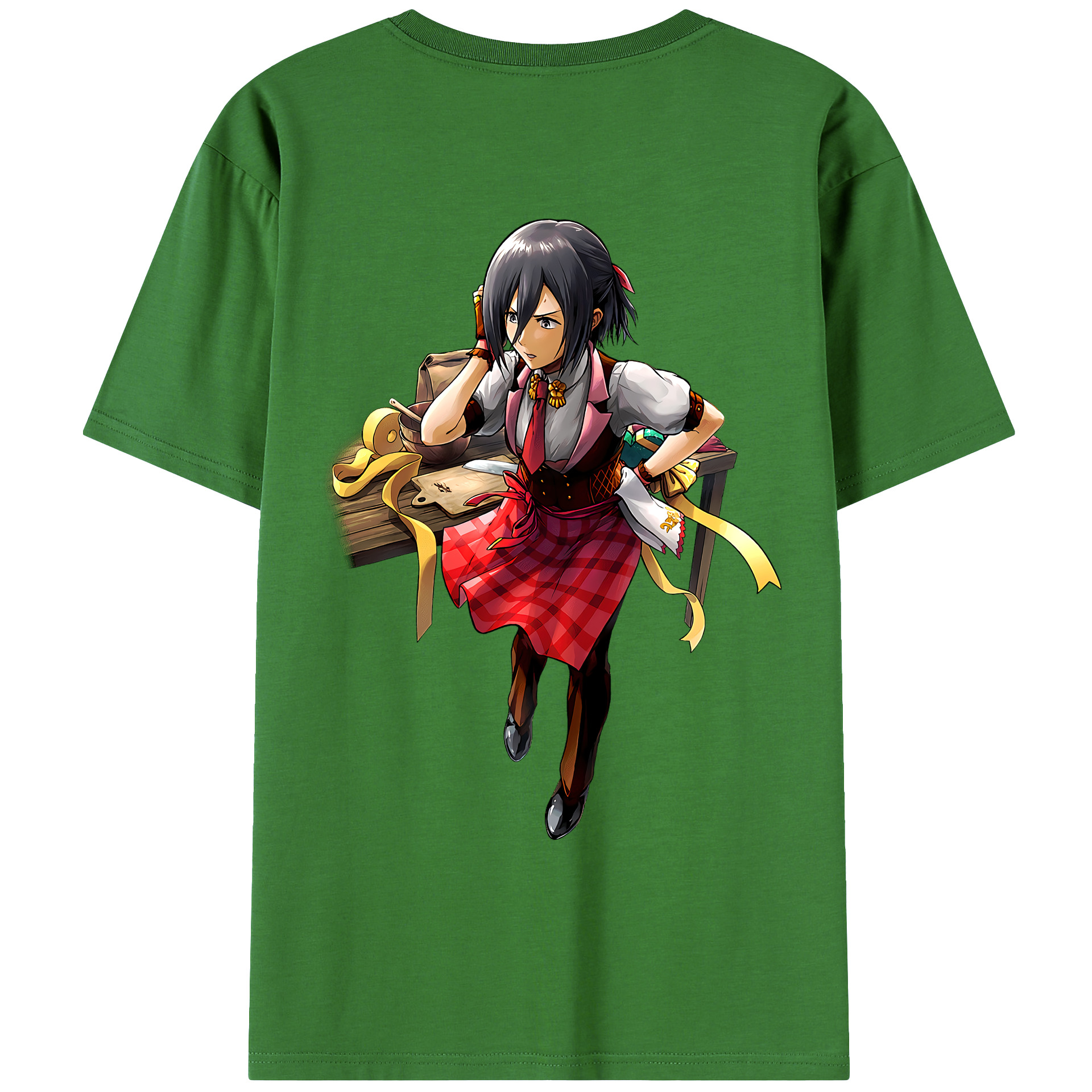 （画像用） 進撃の巨人 ミカサ·アッカーマン Attack on Titan Mikasa Ackerman レディース半袖Tシャツ(バックプリント)